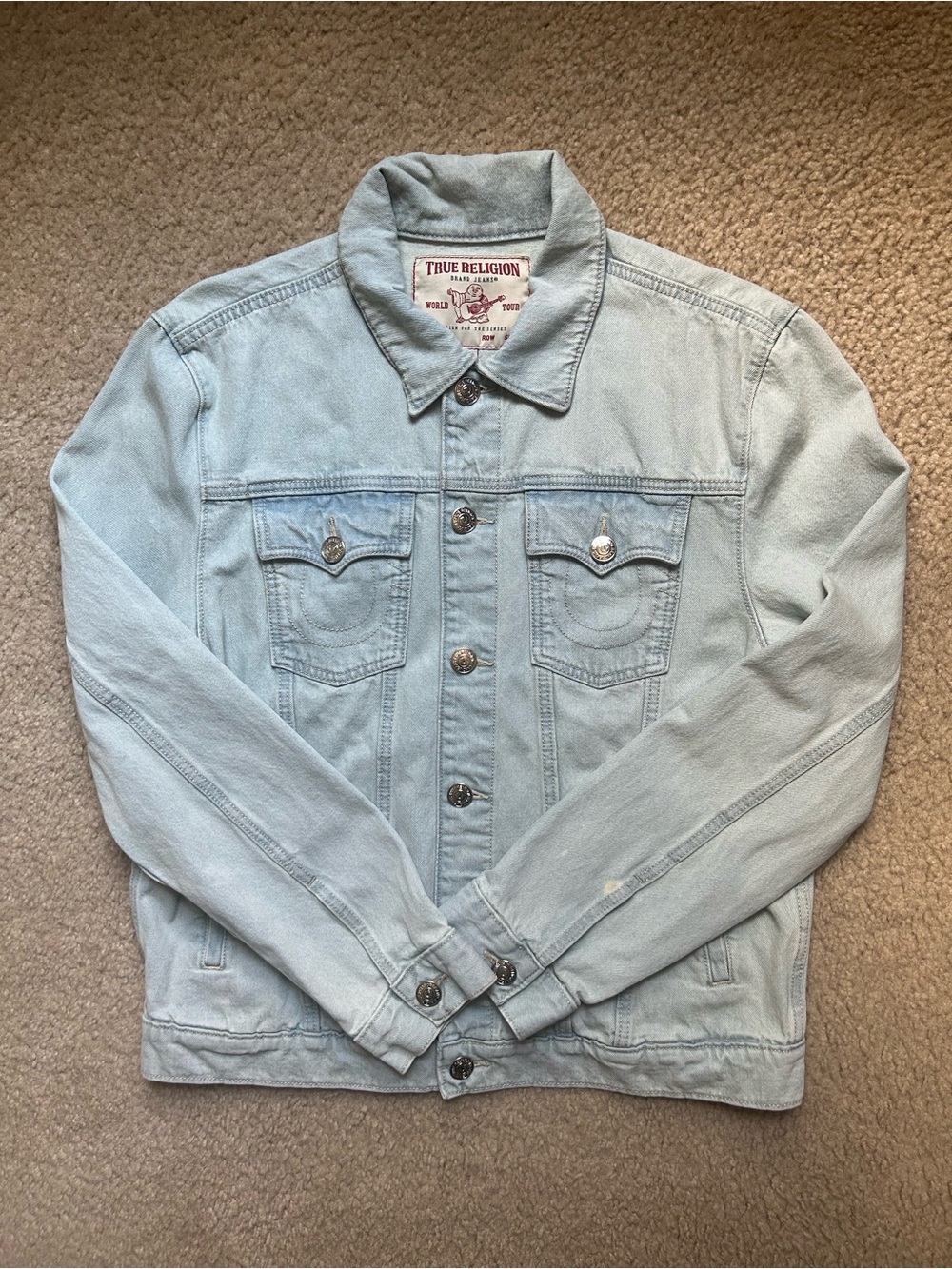True Religion Men's Light Blue Denim Jacket